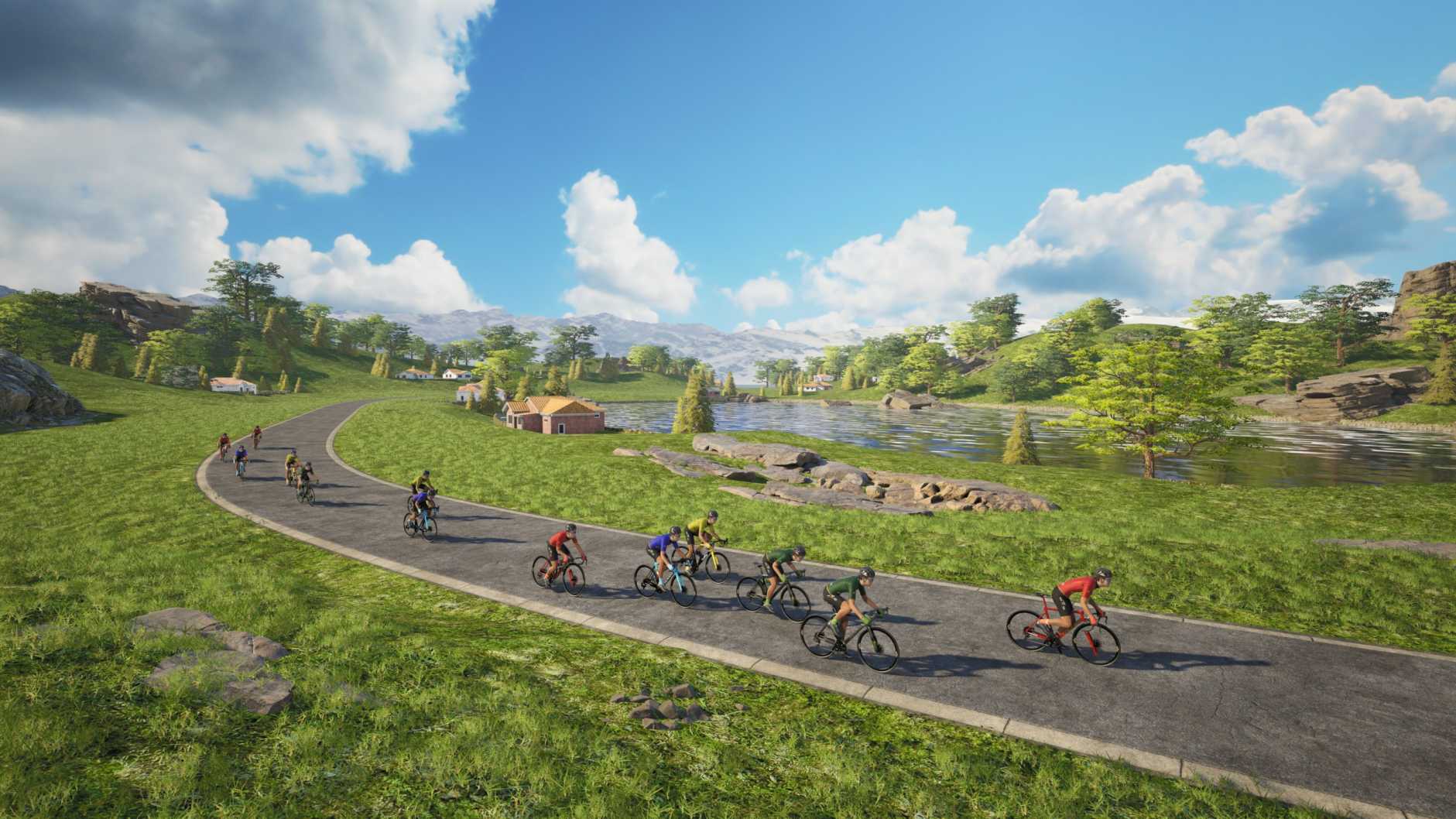 Over 50 gravel cyclist using MyWhoosh indoor cycling platform for winter training on a turbo trainer